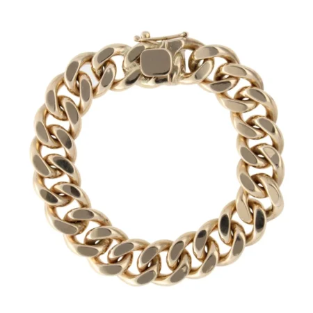 9ct Yellow Gold Curb Bracelet 8"