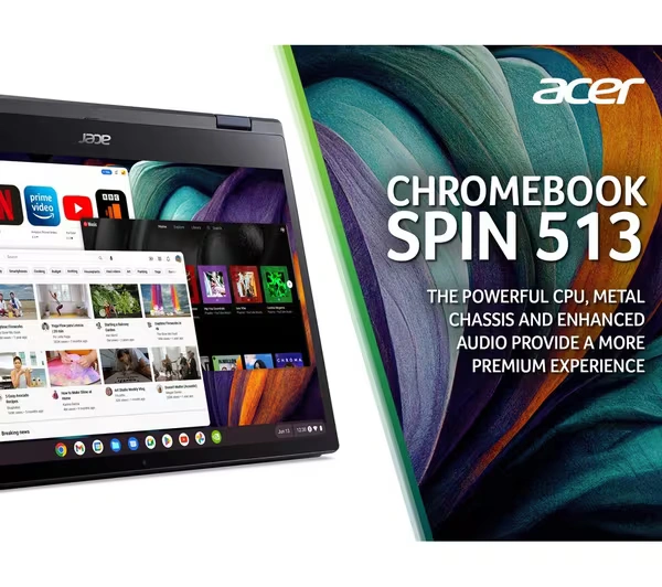 Acer Spin 513 13.3" 2 in 1 Chromebook Laptop