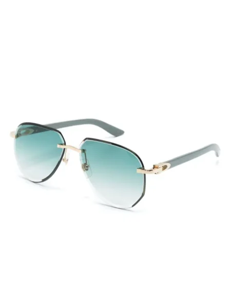 Buy Cartier Gradient Lenses Pilot Frame Sunglasses With Crypto