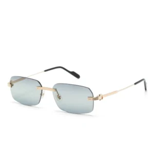 Buy Cartier Logo Plaque Rectangle Frame Sunglasses With Crypto
