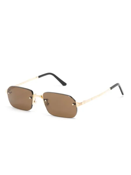 Buy Cartier Rimless Rectangle Frame Sunglasses With Crypto