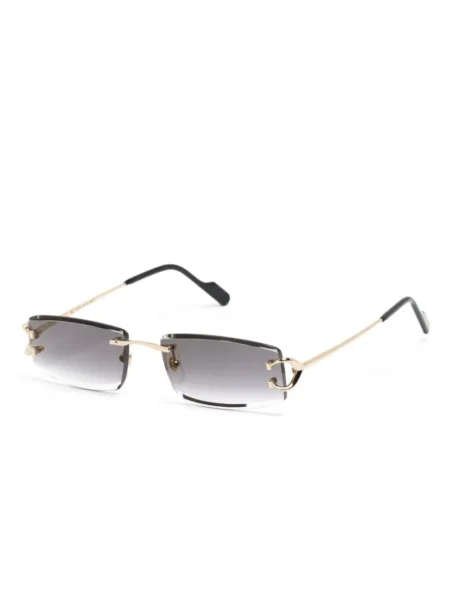 Buy Cartier Rimless Rectangle Frame Sunglasses With Crypto