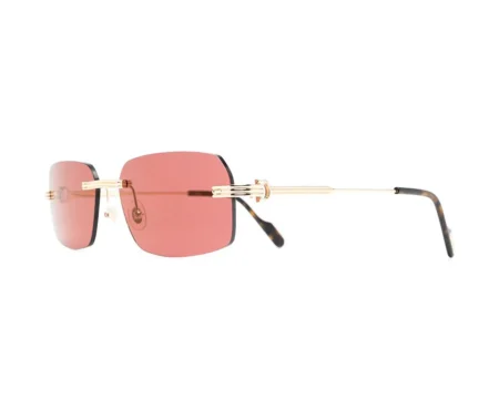 Buy Cartier Rimless Square Frame Sunglasses With Crypto