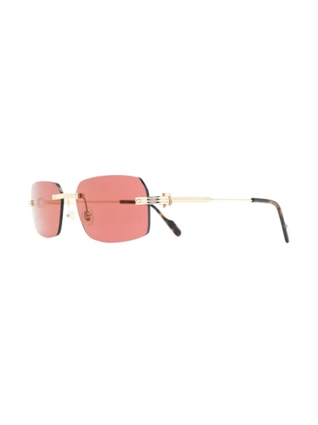 Buy Cartier Rimless Square Frame Sunglasses With Crypto