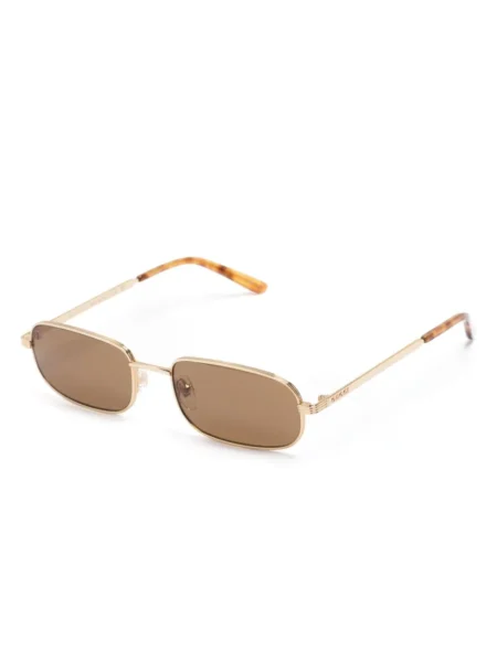 Buy Gucci Rectangle Frame Metal Sunglasses With Crypto
