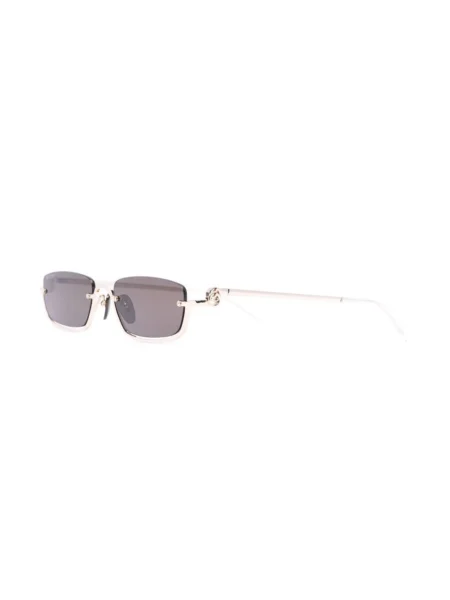 Buy Gucci Rectangular Frame Slim Sunglasses With Crypto