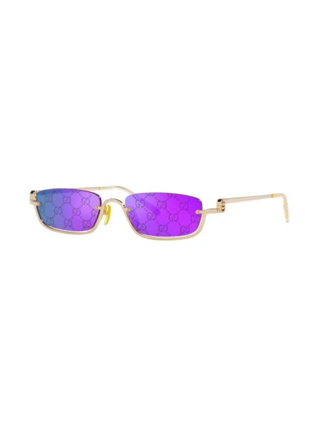 Buy Gucci Slim Rectangular Frame Sunglasses With Crypto