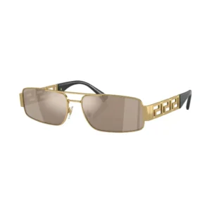 Buy Versace Logo Plaque Rectangular Frame Sunglasses With Crypto