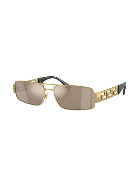 Buy Versace Logo Plaque Rectangular Frame Sunglasses With Crypto